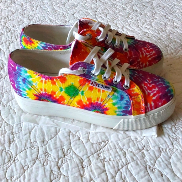 Superga Shoes - Superga Tie dye Platform Sneakers Size 7.5